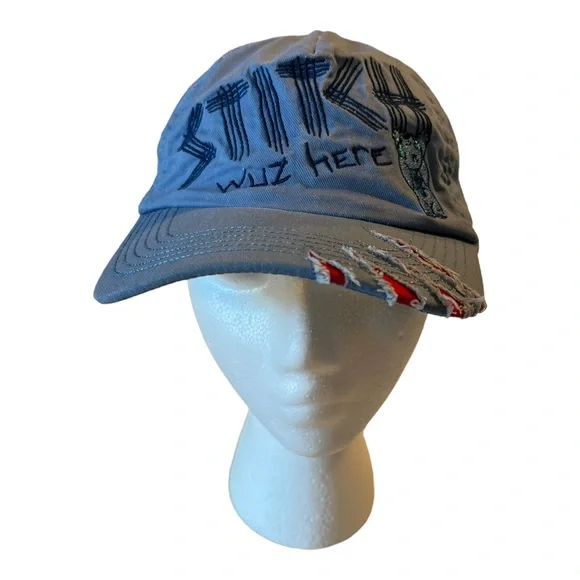 Disney Parks Stitch Kids Youth Baseball Cap - Stitch Wuz Here Blue, Red Clawed - Picture 5 of 14